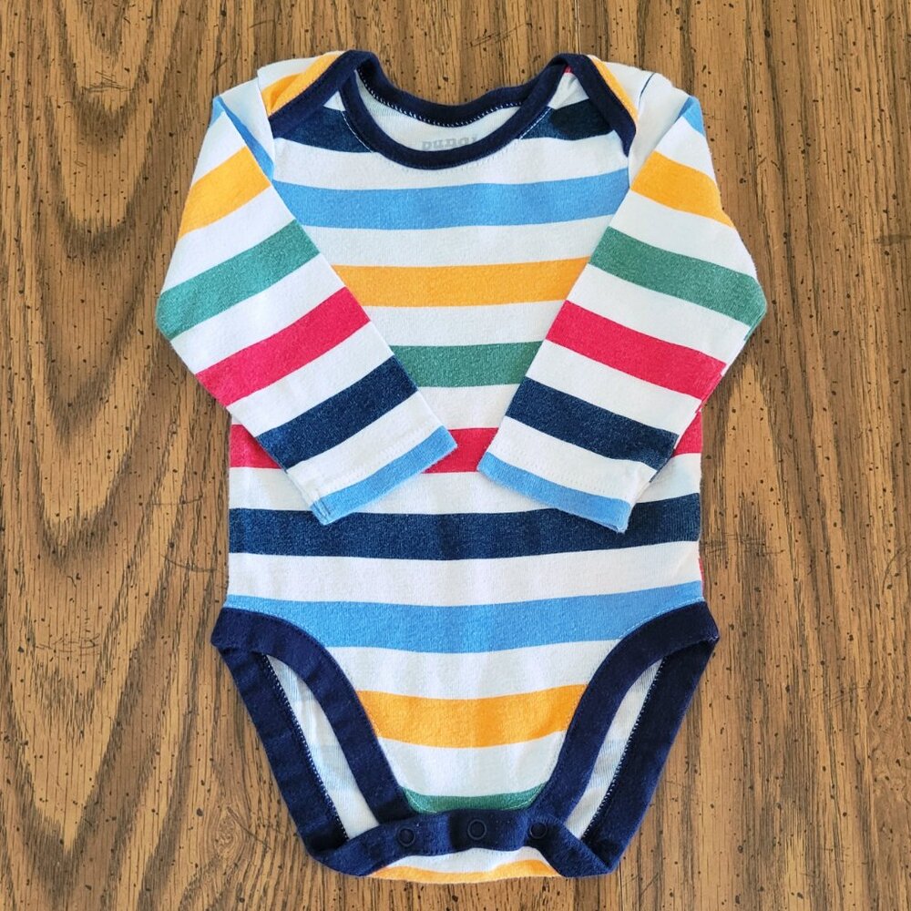 Bundles Baby Place Rainbow Striped Long Sleeve Bodysuit 3-6M Unisex Onesie